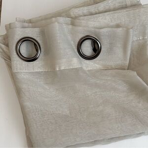 Semi Sheer Grommet Curtains Set
